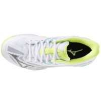 Baskets Femme Mizuno Wave Exceed Light 2 TERRE BATTUE Blanc Noir Lime