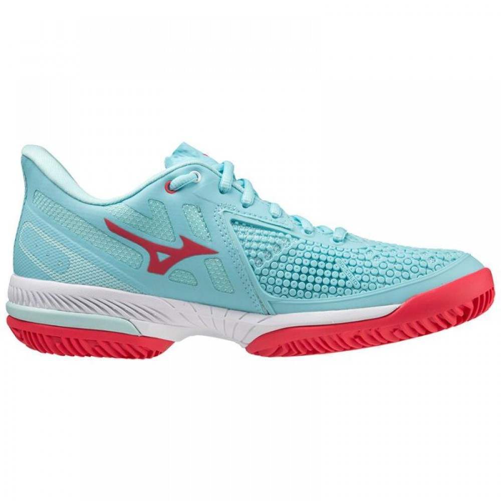 Zapatillas Mizuno Wave Exceed Tour 5 CC Turquesa Blanco Mujer - Barata Oferta Outlet