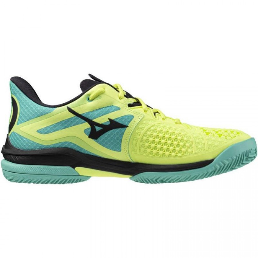 Sneakers Mizuno Wave Exceed Tour 6 Clay Lime Noir Bleu